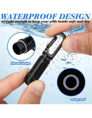 Estuche para Pastillas Vesici 2 Pcs Metal Impermeable 7.8g