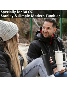 Popotes Reutilizables LEPCY 27.94 cm para Taza 30 OZ + Cepillos 2