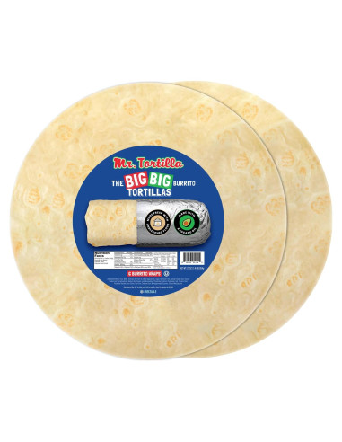 Tortillas Grandes Mr. Tortilla - 12 Wraps de 30-33 cm - Veganas