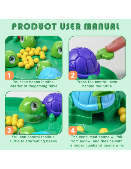 Juego de Mesa Tortuga Hambrienta 108 Frijoles - Lejiaxing Juego de Mesa Tortuga Hambrienta 108 Frijoles - Lejiaxing