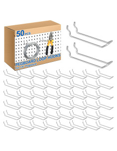 Ganchos de Doble Brazo Tandefio 50 Pcs 11.48 cm Plateados