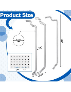 Ganchos de Doble Brazo Tandefio 50 Pcs 11.48 cm Plateados 2