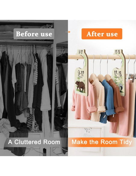 Divisores de Armario para Bebés XUANYILAN 8 PCS Multicolor