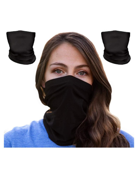 Gaiter de Cuello de Bambú Purian - Protección UV - Negro