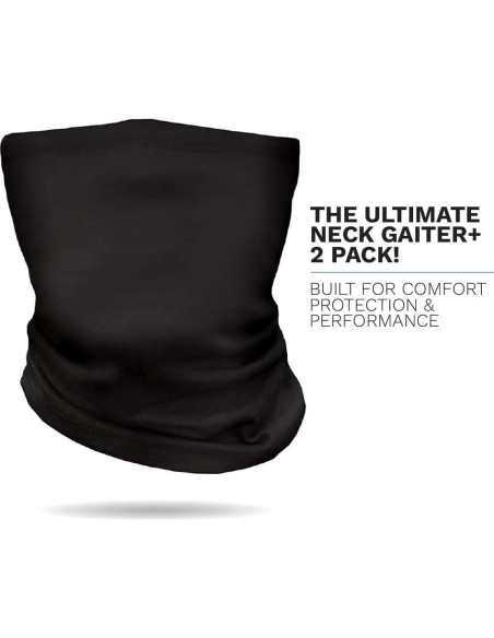 Gaiter de Cuello de Bambú Purian - Protección UV - Negro