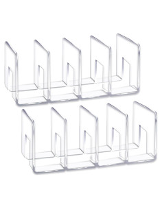 Organizador de Archivos Acrílico YAGELI 4 Secciones Transparente