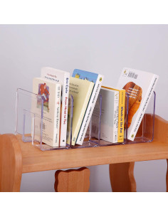 Organizador de Archivos Acrílico YAGELI 4 Secciones Transparente 2