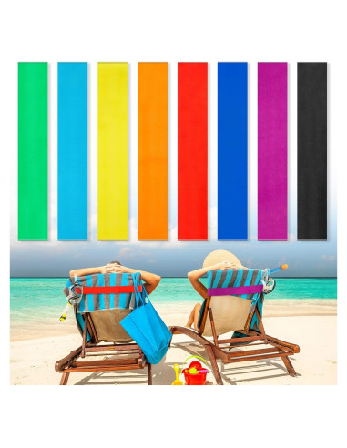 Boao 8 Bandas Elásticas para Toallas de Playa - Sólido