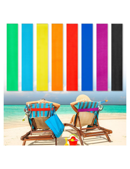 Boao 8 Bandas Elásticas para Toallas de Playa - Sólido