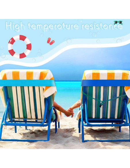 Boao 8 Bandas Elásticas para Toallas de Playa - Sólido