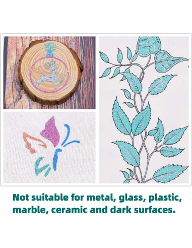 Marcadores Brillantes TWOHANDS, 12 Colores Metálicos Lavables