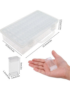 Organizador de Almacenamiento SGHUO 64 Rejillas para Manualidades 2