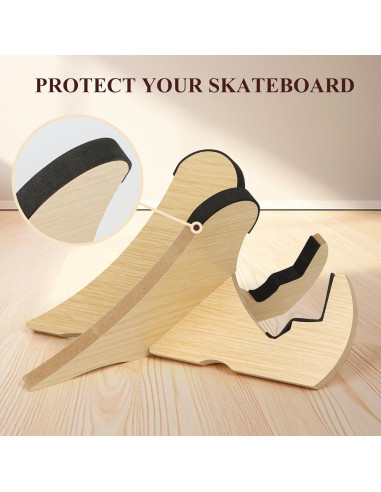 Soporte para Patineta Aolabela 1 de Madera Compacto y Personalizable