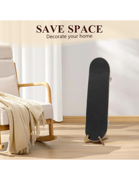 Soporte para Patineta Aolabela 1 de Madera Compacto y Personalizable