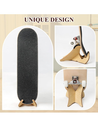 Soporte para Patineta Aolabela 1 de Madera Compacto y Personalizable