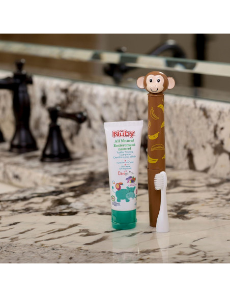 Cepillo de Dientes Eléctrico Nuby Mono con Música y 2 Cabezales