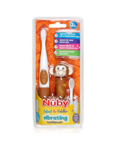 Cepillo de Dientes Eléctrico Nuby Mono con Música y 2 Cabezales