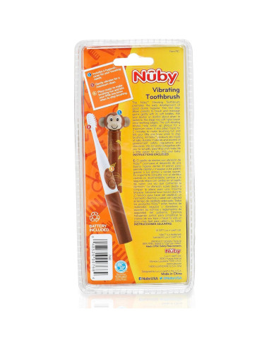Cepillo de Dientes Eléctrico Nuby Mono con Música y 2 Cabezales