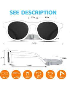 Gafas de sol RIVBOS Baby Wrap Polarizadas UV400 para Bebés 2