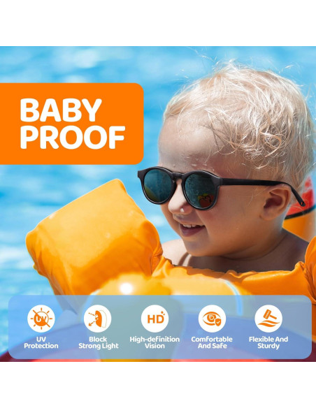 Gafas de sol RIVBOS Baby Wrap Polarizadas UV400 para Bebés