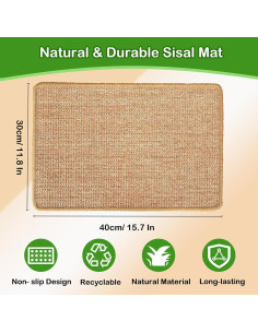 Alfombrilla de Rascado para Conejos Mooydee 40x30cm 2 Piezas 2