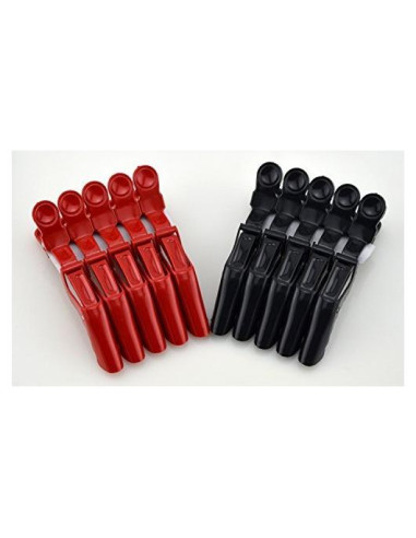 10 Clips de Cocodrilo Antideslizantes Adecco para Cabello