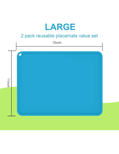 Manteles de Silicona Goldleaf para Niños 28x38 cm 2 Piezas