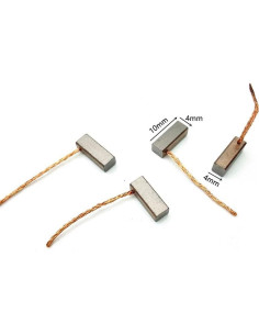 4 Piezas Cepillos de Carbono 4x4x10mm CAAT para Automóvil 2