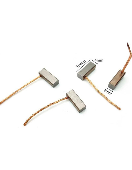 4 Piezas Cepillos de Carbono 4x4x10mm CAAT para Automóvil
