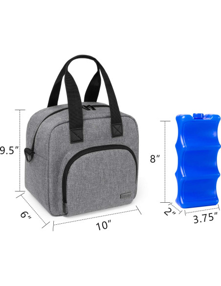 Bolsa de Enfriamiento de Leche Materna LUXJA Gris - Capacidad 6 Botellas