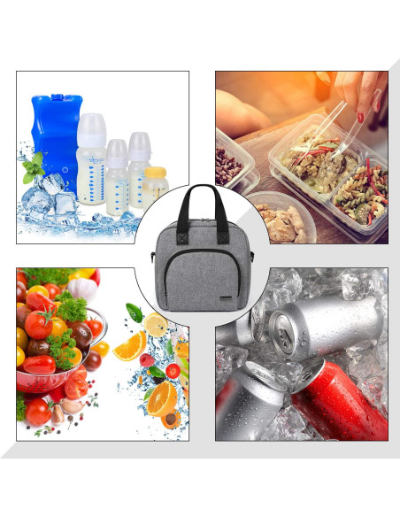 Bolsa de Enfriamiento de Leche Materna LUXJA Gris - Capacidad 6 Botellas