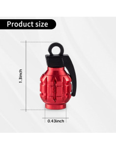 Tapas de Válvula de Neumáticos GaRhomxy Universales - Rojo 2