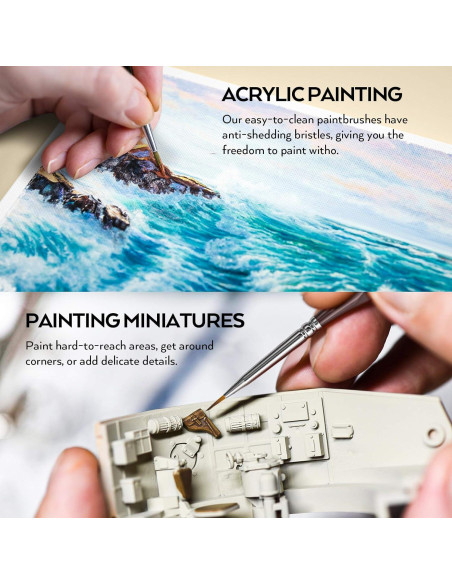 Conjunto de Pinceles de Detalle Nicpro 7 Piezas para Pintura Conjunto de Pinceles de Detalle Nicpro 7 Piezas para Pintura