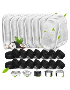 Filtros de Reemplazo para Fuente de Agua para Gatos Whksoy - 32 Piezas