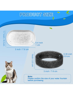 Filtros de Reemplazo para Fuente de Agua para Gatos Whksoy - 32 Piezas 2