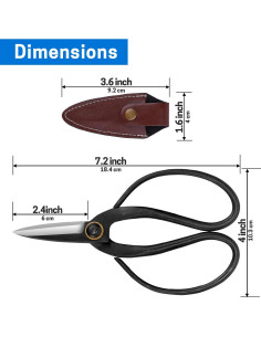 Tijeras de Poda Bonsai VISEMAN - Acero al Carbono 198g 2