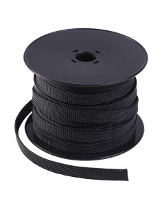 Funda Trenzada Expandible Keco 1/2" x 30.48m Negro PET