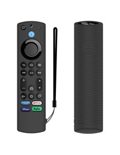 Funda de Silicona FiiMan para Control Remoto Fire TV - Antideslizante, Ligera, Negra