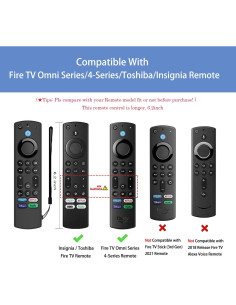 Funda de Silicona FiiMan para Control Remoto Fire TV - Antideslizante, Ligera, Negra 2