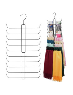 Organizador de Bufandas ZEDODIER Negro 20 Bufandas