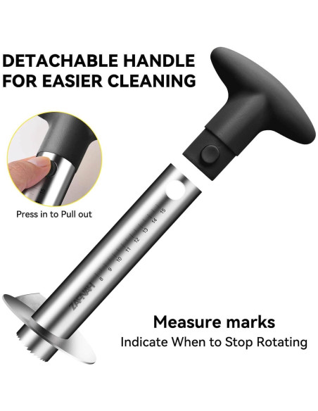 Cortador y Corador de Piña ZAFNAH Acero Inoxidable 18.2 cm Cortador y Corador de Piña ZAFNAH Acero Inoxidable 18.2 cm