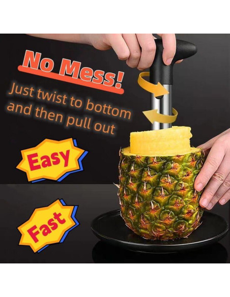 Cortador y Corador de Piña ZAFNAH Acero Inoxidable 18.2 cm Cortador y Corador de Piña ZAFNAH Acero Inoxidable 18.2 cm