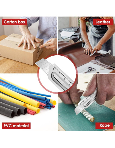 Cuchillo Utilitario Retráctil BIBURY 2 Pack Acero Inoxidable