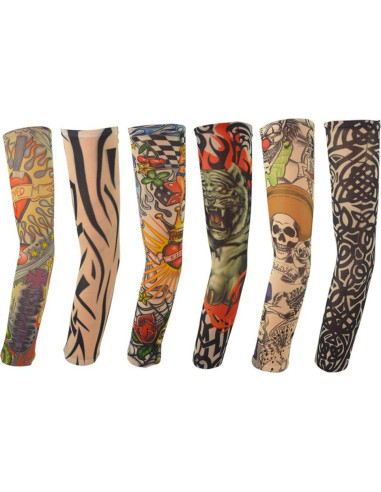 6 Mangas de Compresión para Tatuajes Hmxpls - Unisex, UV