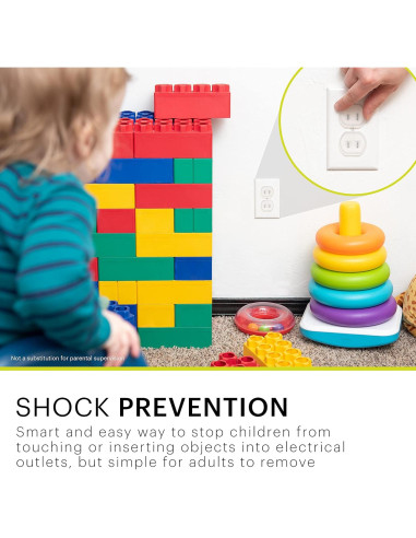 Cubiertas de Enchufe Power Gear 8 Piezas Transparentes Seguridad Infantil