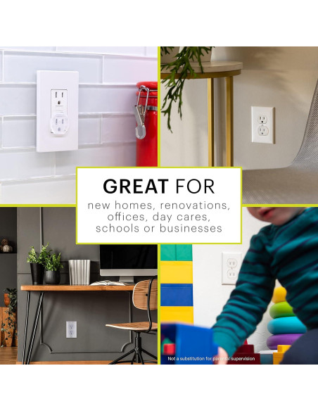 Cubiertas de Enchufe Power Gear 8 Piezas Transparentes Seguridad Infantil