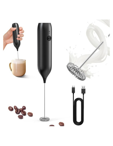 Espumador de Leche CIRCLE JOY Recargable USB Negro 5W