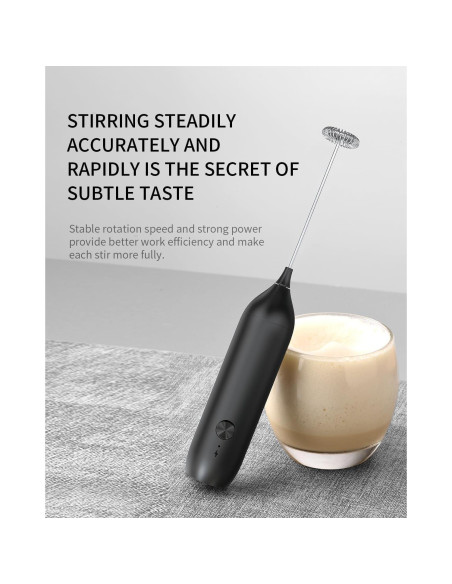 Espumador de Leche CIRCLE JOY Recargable USB Negro 5W