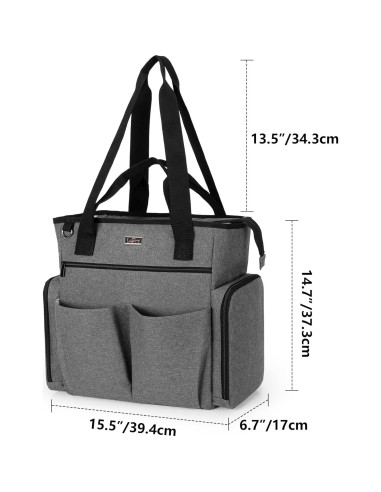 Bolsa de Enfermera LoDrid Acolchada para Laptop 39.62 cm Gris