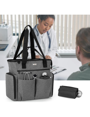 Bolsa de Enfermera LoDrid Acolchada para Laptop 39.62 cm Gris